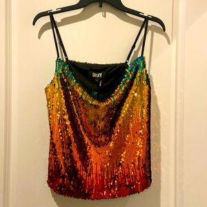 DKNY Multicolor Sequin Camisole